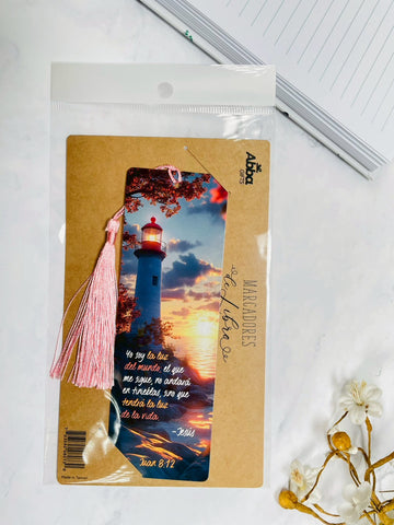 Image of Marcador de Libro con Tassel. Yo Soy la Luz del Mundo