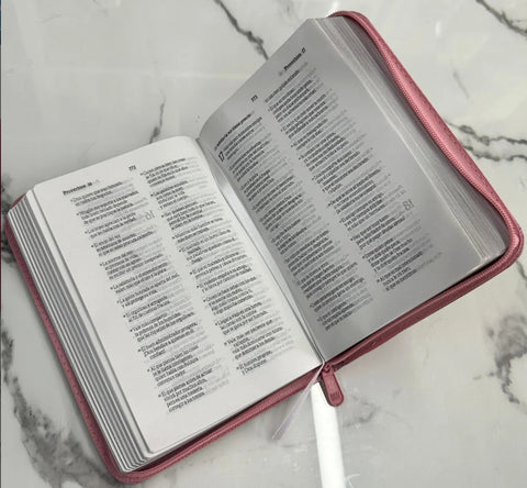Image of Biblia TLA Chica Letra Chica Símil Piel Fucsia Cierre