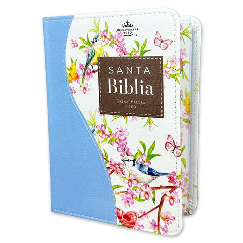 Image of Biblia RVR 1960 Bolsillo Turquesa Azul Símil Piel