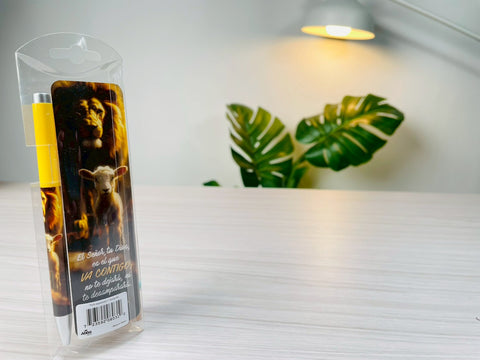 Image of Pack Bolígrafo con Marcador de Libro. El Señor va Contigo