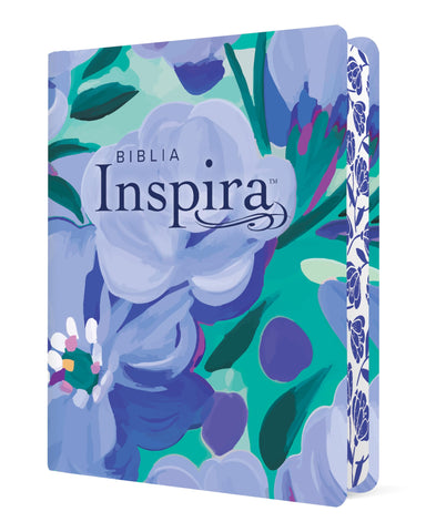 Image of Biblia NTV Inspira Letra Grande con Filament Símil Piel Ramo azul