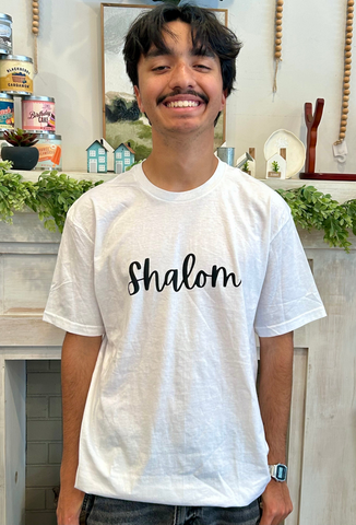 Image of Playera Shalom - Blanca - M - Mediana