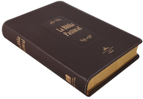 Image of Biblia RVR 1960 Pastoral Mediana Letra Grande Símil Piel Café