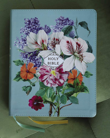 Image of NASB, ARTISAN COLLECTION BIBLE, LEATHERSOFT, SAGE FLORAL, RED LETTER, 1995 TEXT, COMFORT PRINT