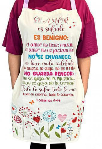 Image of Delantal Mandil de Algodón: El Amor