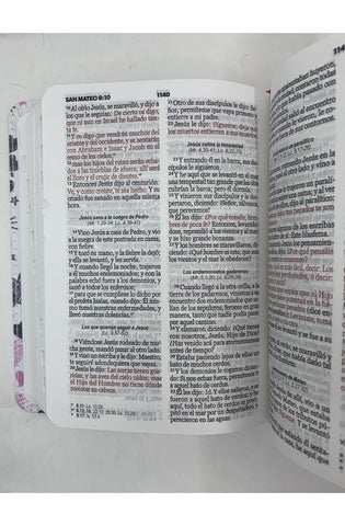 Image of Biblia RVR 1960 Bolsillo Símil Piel Rosa con Índice