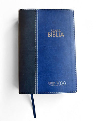 Image of Biblia RVR 2020 Letra Grande Azul Símil Piel