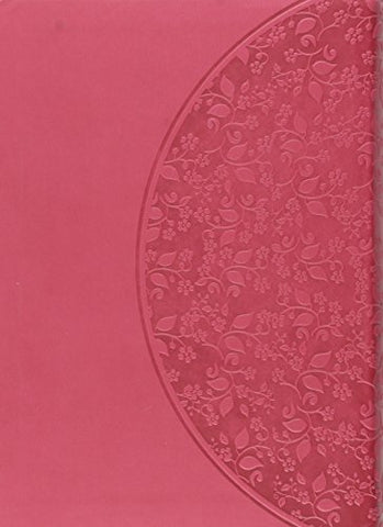 Image of Biblia Em Portugués RA045LG Tapa Imitación Cuero Rosa Oscuro Canto Florales