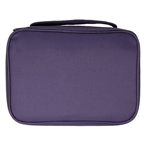 Image of Forro de Biblia Extra Grande Microfibra Morada Bordado Cruz