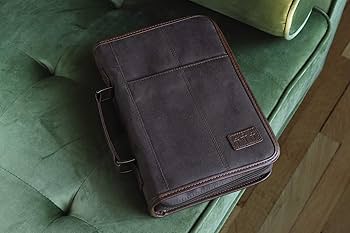 Image of Forro de Biblia Extra Grande Gamuza Café Aviador 3 Cruces