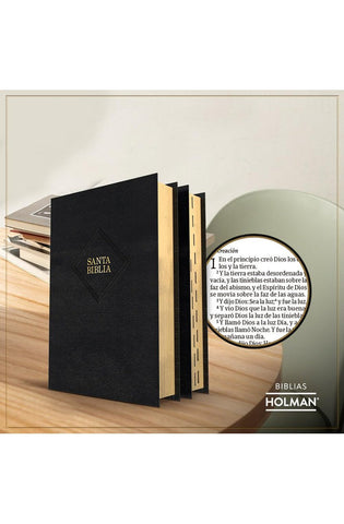 Image of Biblia RVR 1960 Letra Grande Tamaño Manual Símil Piel Negra