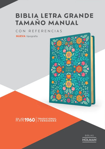 Image of Biblia RVR 1960 Tamaño Manual Símil Piel Floreada