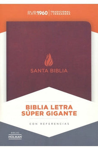 Image of Biblia RVR 1960 Letra Súper Gigante Marrón Piel Fabricada