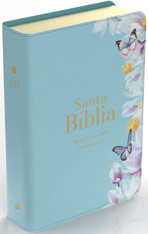 Image of Biblia RVR 1960 Letra Súper Gigante Símil Piel Azul Clara