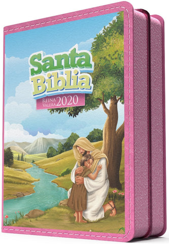 Image of Biblia RVR 2020 para Niñas Rosada Vinilo con Cierre
