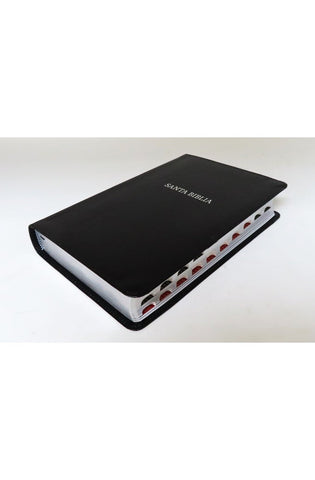 Image of Biblia RVR 1960 Letra Grande Tamaño Manual Piel Fabricada Negra con Índice