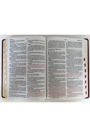 Image of Biblia RVR 1960 Letra Súper Gigante Símil Piel Borgoña con Índice