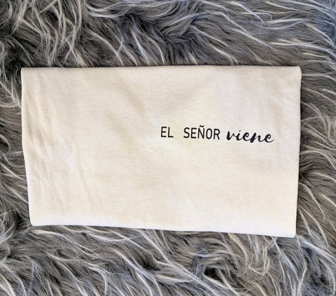 Image of Playera Blanca - El Señor Viene - L - Grande