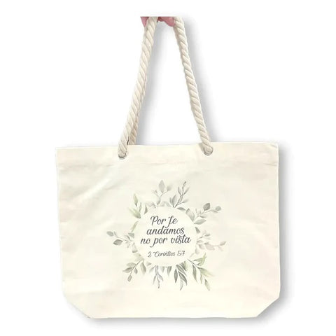 Image of Bolso Algodón con Asa de Cuerda por Fe Andamos