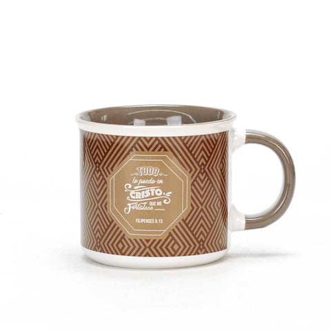 Image of Taza 18 OZ Colección Valiente Todo lo Puedo en Cristo