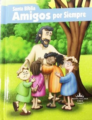 Image of Biblia RVR 1960 Amigos por Siempre Tamaño Bolsillo Letra Mediana Tapa Dura Azul Infantil