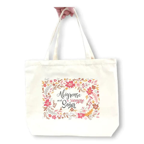 Image of Bolso Algodón con Cierre Alégrense en el Señor