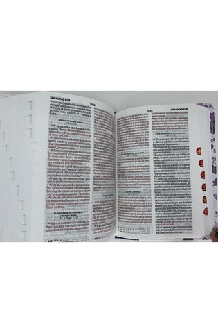 Image of Biblia RVR 1960 Bolsillo Símil Piel Lila con Índice