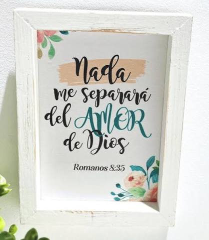 Image of Cuadros Marcos Blanco (6X8): Nada Me Separara