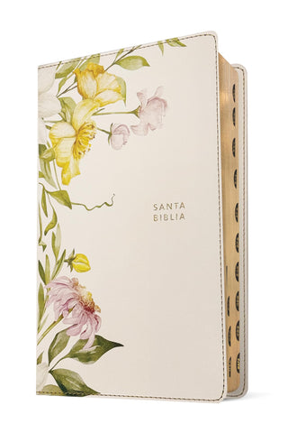 Image of Biblia NTV Ultrafina con Filament Símil Piel Jardín Floral Índice