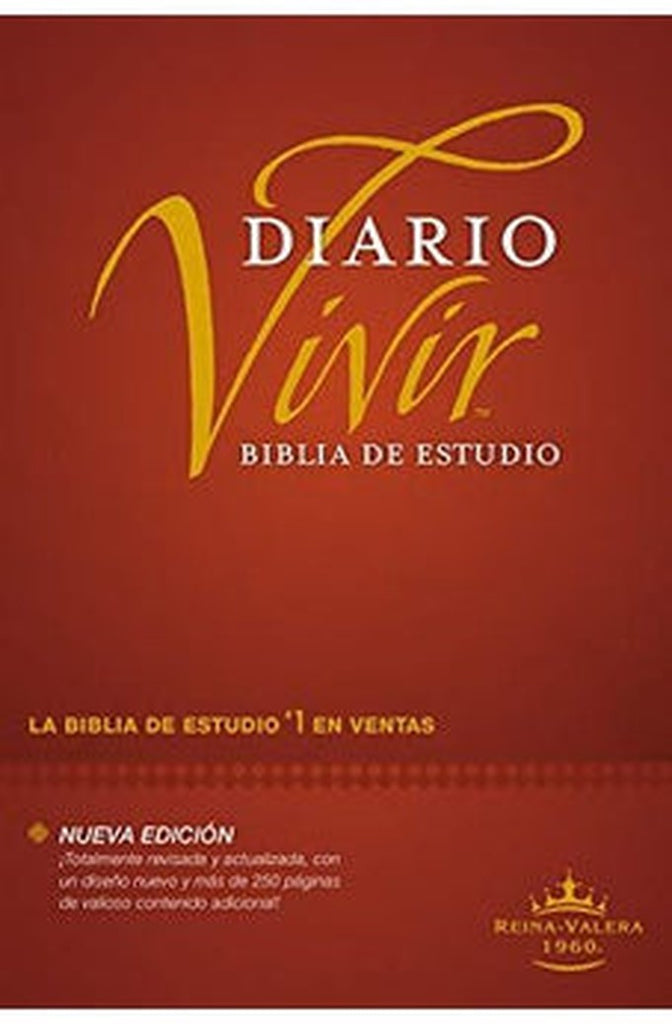Biblia RVR 1960 de Estudio Diario Vivir Vino Tinto Tapa Dura