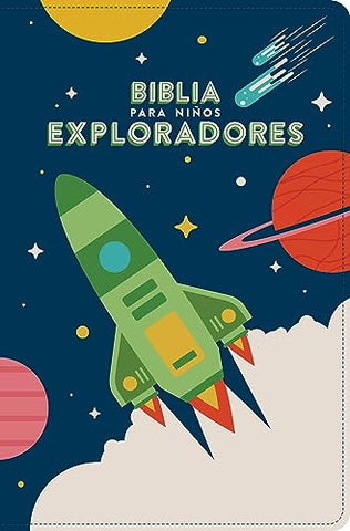 Image of Biblia RVR 1960 para Niños Exploradores Azul Cósmico Símil Piel