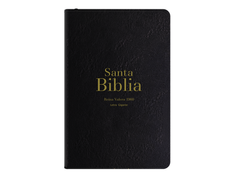 Image of Biblia RVR 1960 Letra Gigante 14 puntos Símil Piel Negro con Cierre e Índice