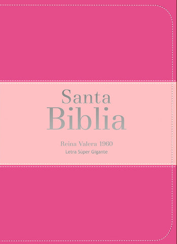 Image of Biblia RVR 1960 Letra Súper Gigante Símil Piel Fucsia Rosa