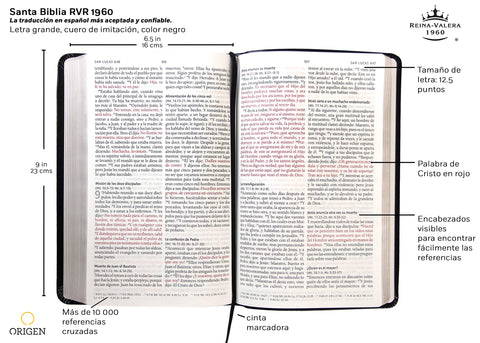 Image of Biblia RVR 1960 Letra Grande Símil Piel Negra