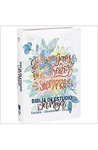 Image of Biblia RVR 1960 de Estudio Ser Mujer Flores Piel con Índice