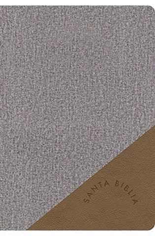 Image of Biblia RVR 1960 Letra Grande Tamaño Manual Piel Gris y Marrón