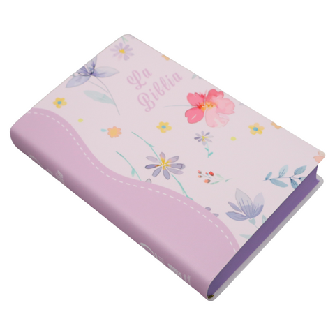 Image of Biblia TLA Mediana Letra Grande 11 Puntos Vinil Canto Morado Flourish