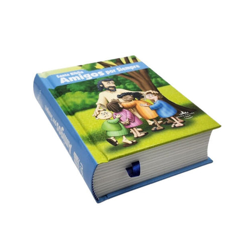 Image of Biblia RVR 1960 Amigos por Siempre Tamaño Bolsillo Letra Mediana Tapa Dura Azul Infantil