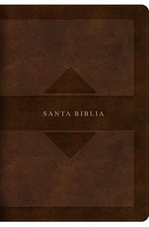 Biblia RVR 1960 Letra Grande Tamaño Manual Edicion Tierra Santa Café Símil Piel