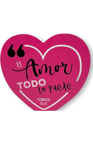 Plaqué Corazón el Amor Todo Lo Puede