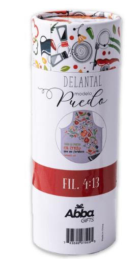 Delantal/mandil de algodón. Todo lo puedo