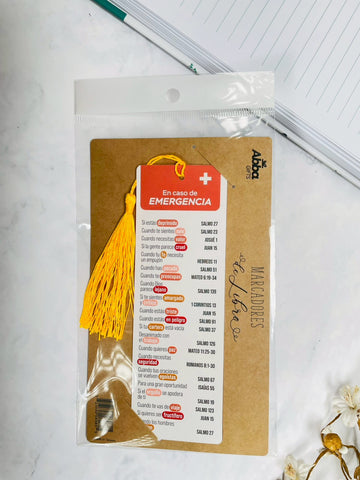 Image of Marcador de Libro con Tassel. En Caso de Emergencia