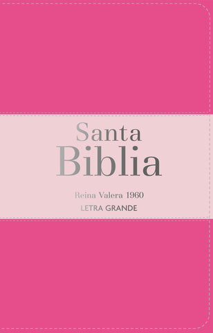 Image of Biblia RVR 1960 Letra Grande Tamaño Manual Tricolor Fucsia Palo Rosa Fucsia con Cierre e Índice