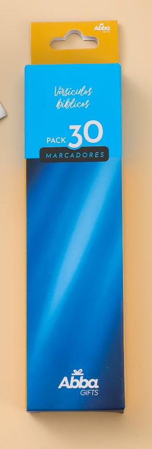 Pack 30 marcadores de libro en caja de cartón. Yo soy la luz del mundo