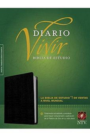 Biblia NTV de Estudio Diario Vivir Negro Piel Fabricada Índice