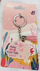 Image of Llavero Acrílico con Tassel. Vivimos por Fe