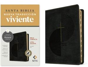 Biblia NTV Compacta Letra Gigante con Filament SentiPiel Gris Índice Letra Roja