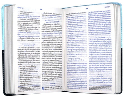 Image of Biblia TLA Mediana Letra Grande Símil Piel Azul Oscuro Azul Claro