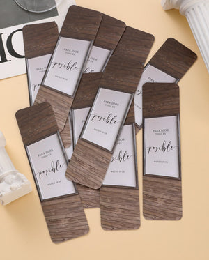 Pack 30 marcadores de libro en caja de cartón. para Dios todo es posible