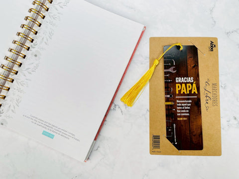 Image of Marcador de Libro con Tassel. Gracias Papá